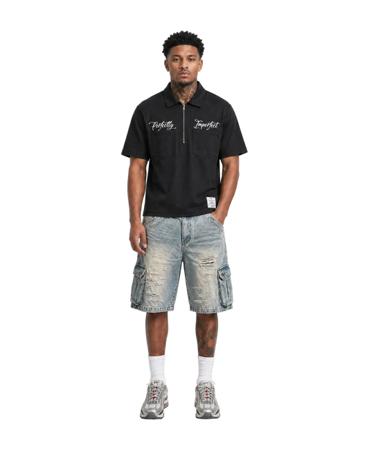 SUN FADED CARGO JORTS