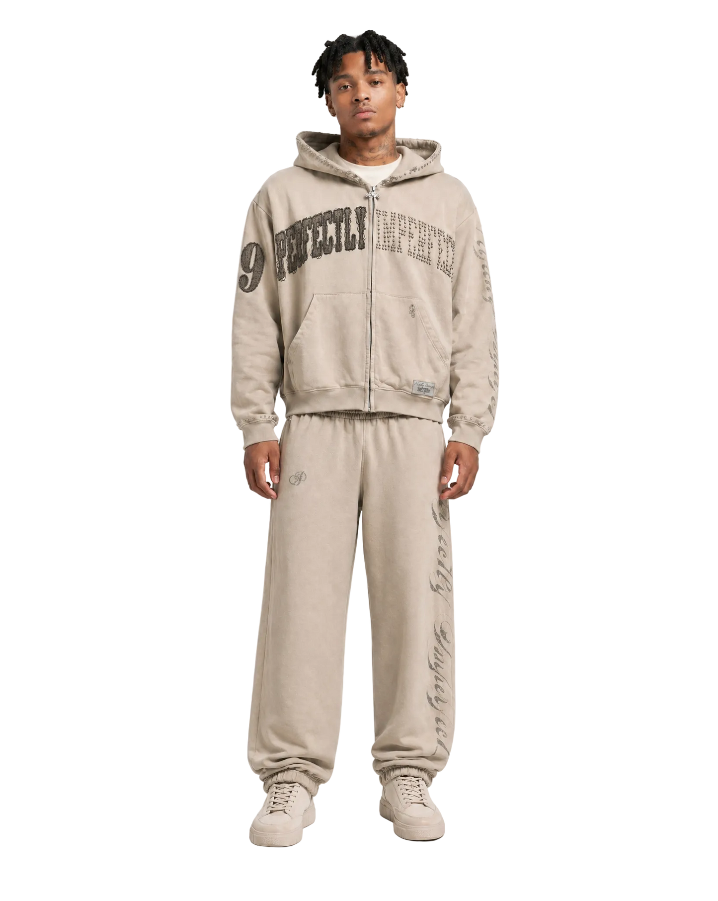 CRACKED PAVEMENT ( Cream ) SWEATSUIT