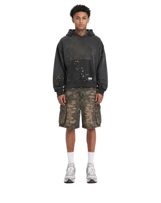 BLACK CANVAS VINTAGE HOODIE