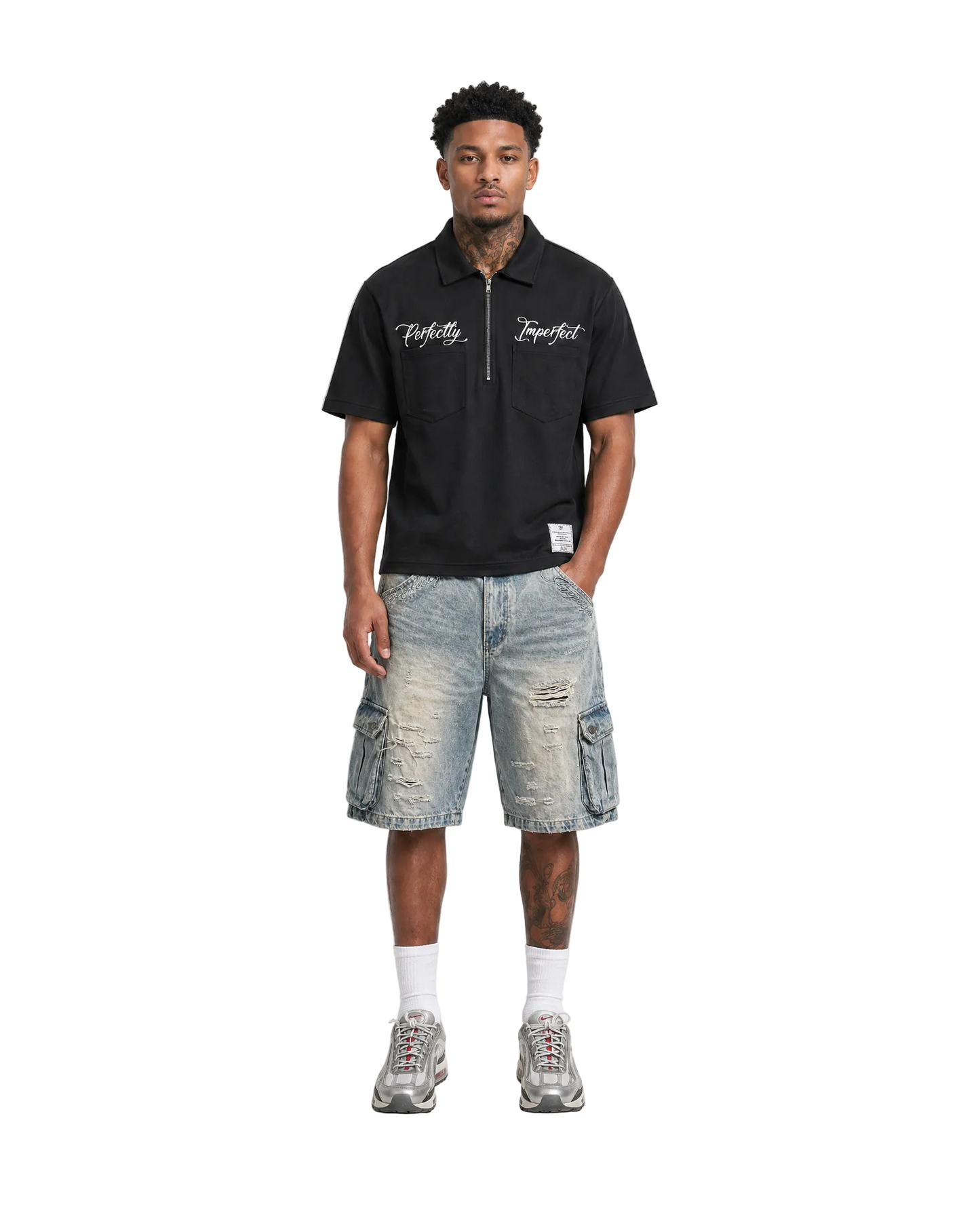 SUN FADED CARGO JORTS