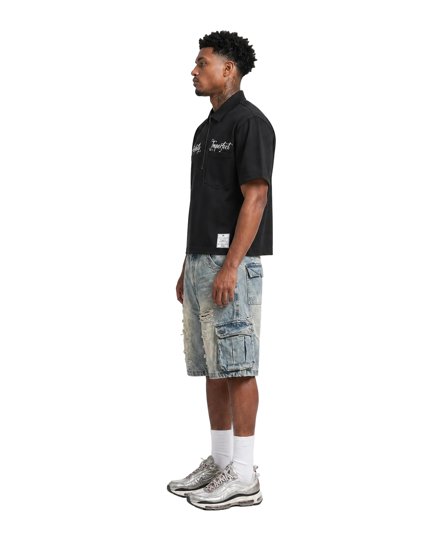 SUN FADED CARGO JORTS