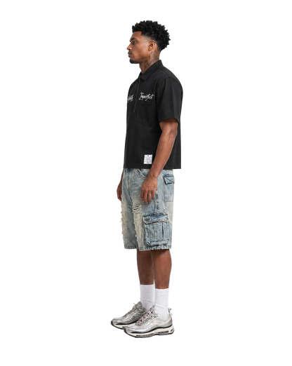 SUN FADED CARGO JORTS