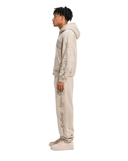 CRACKED PAVEMENT ( Cream ) SWEATSUIT