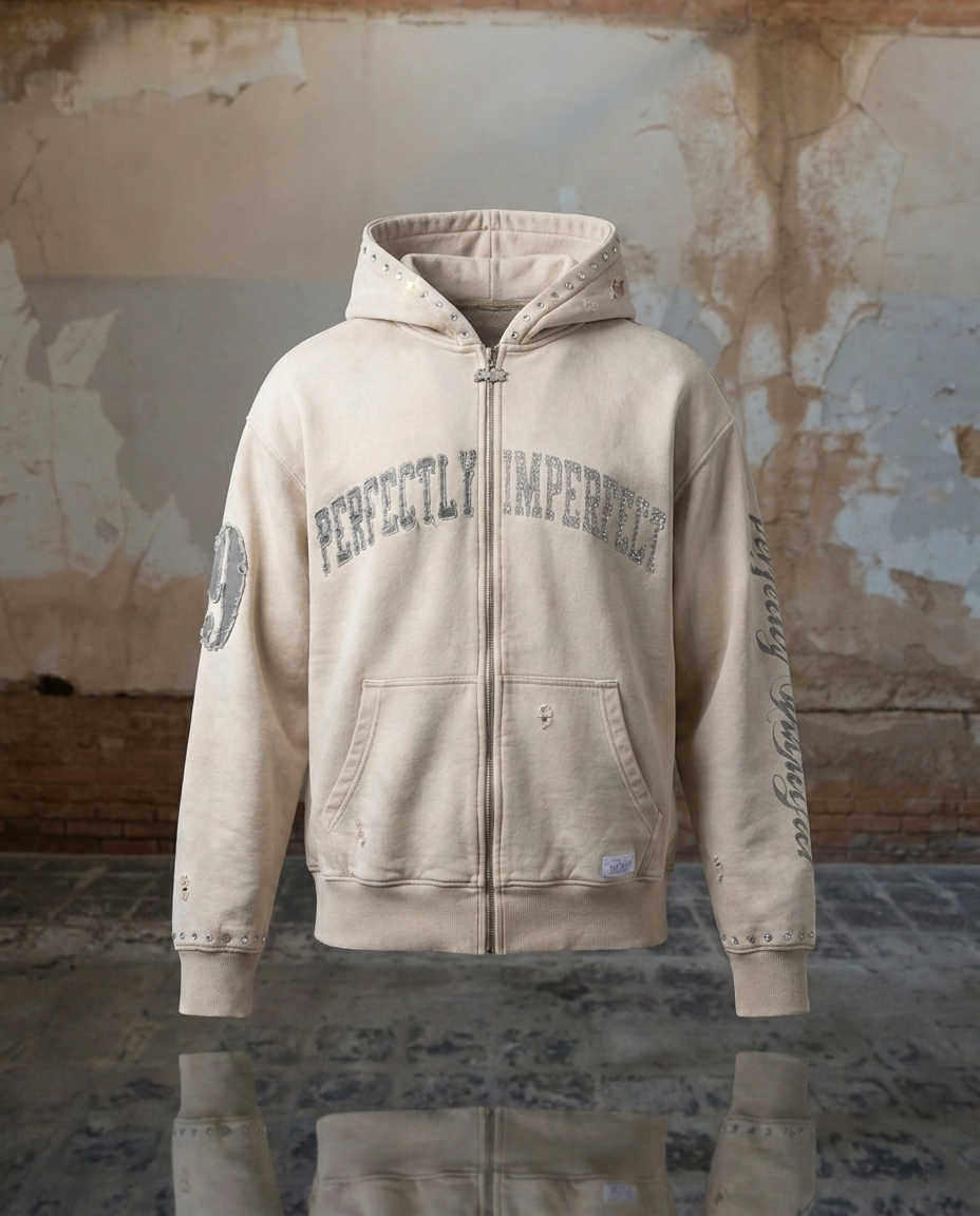 CRACKED PAVEMENT ( Cream ) SWEATSUIT