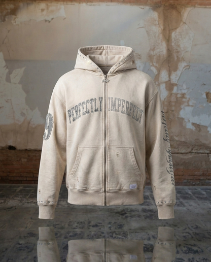 CRACKED PAVEMENT ( Cream ) SWEATSUIT