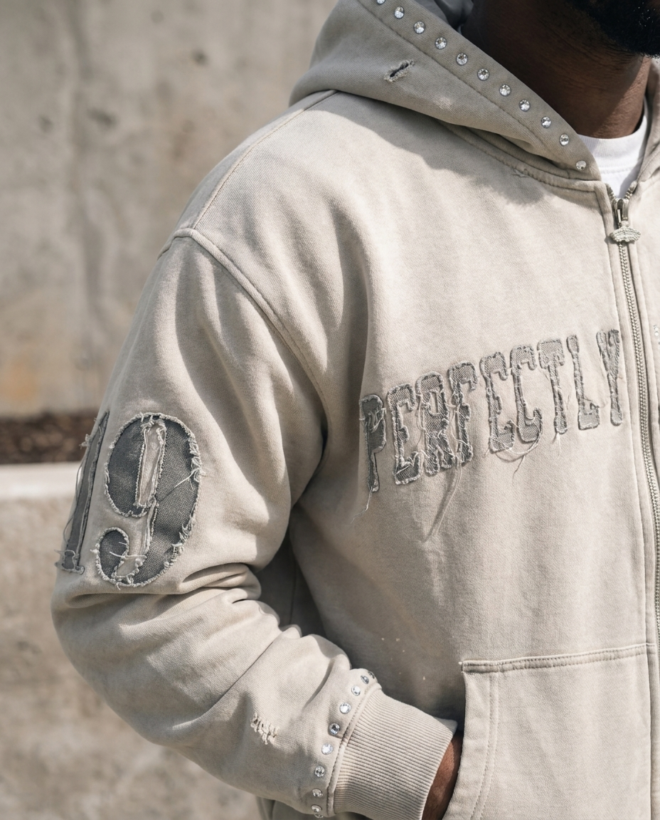 CRACKED PAVEMENT ( Cream ) SWEATSUIT
